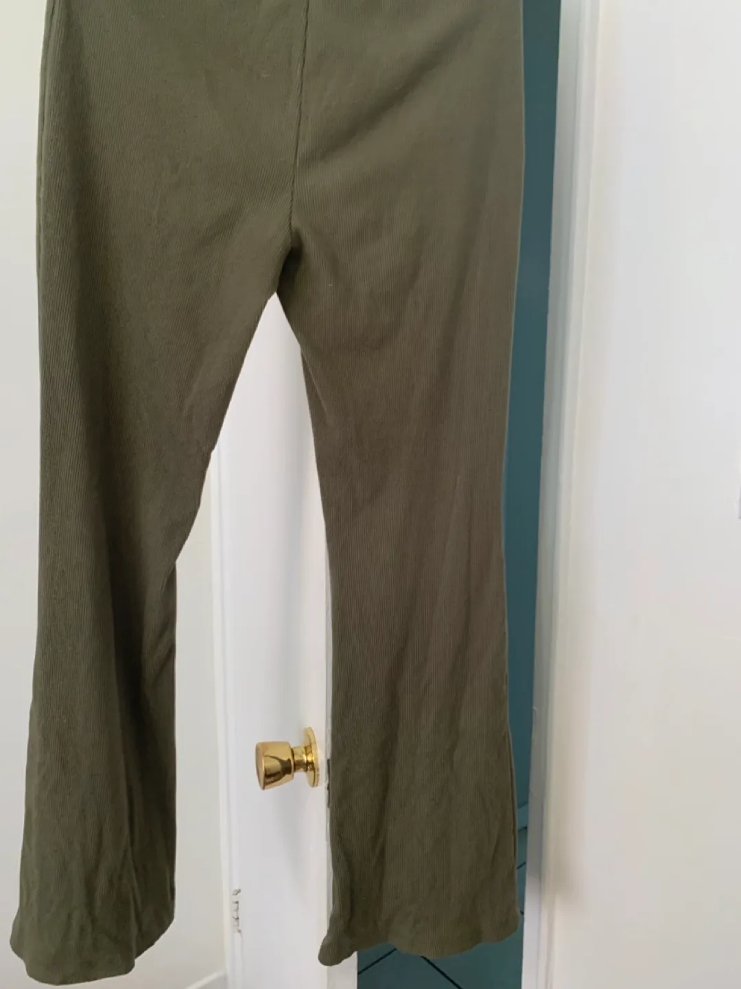 ADDENE Olive Green Flare Pants - Size M image indicator(2)