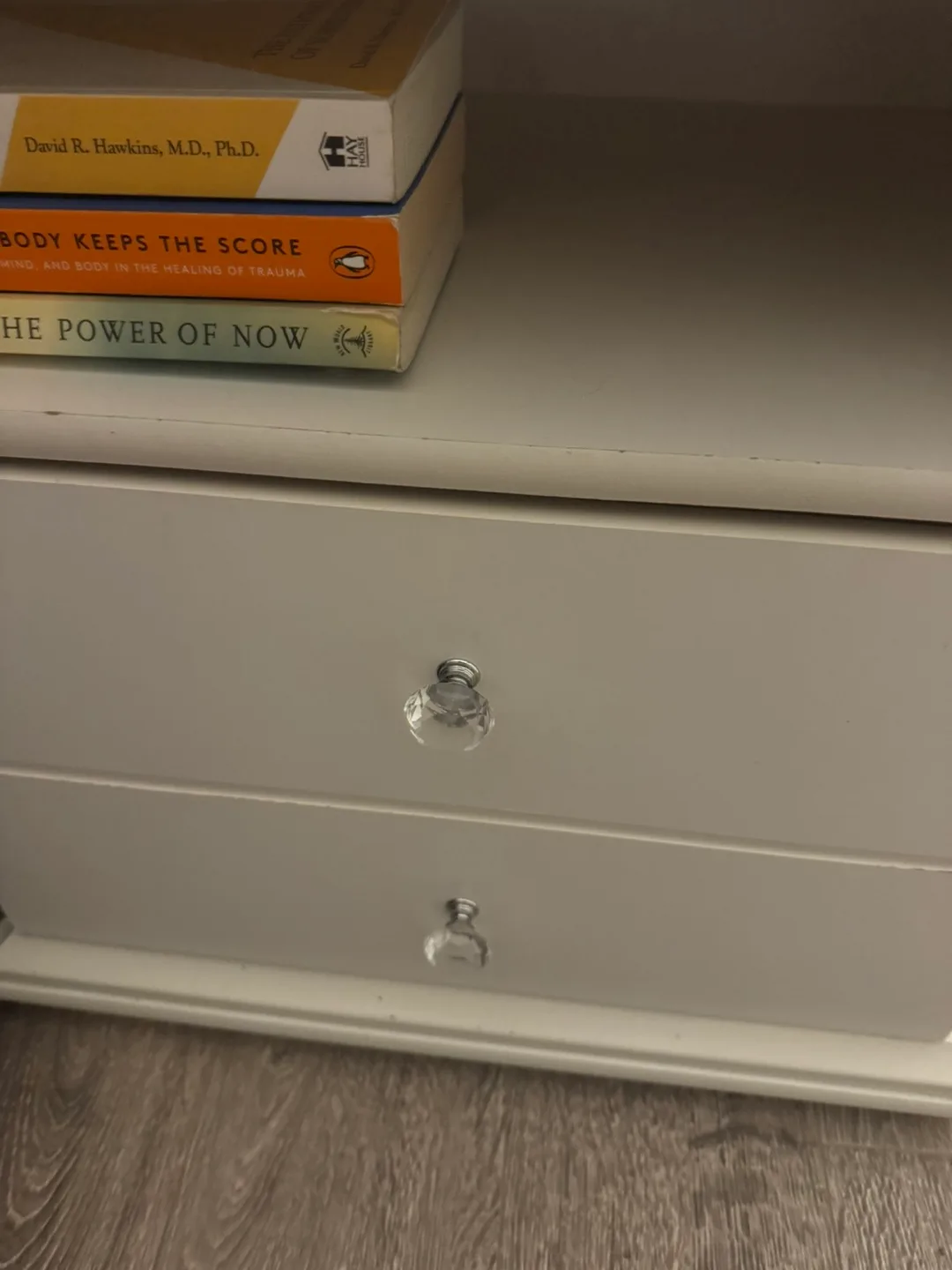 White Nightstand with Two Drawers image indicator(2)