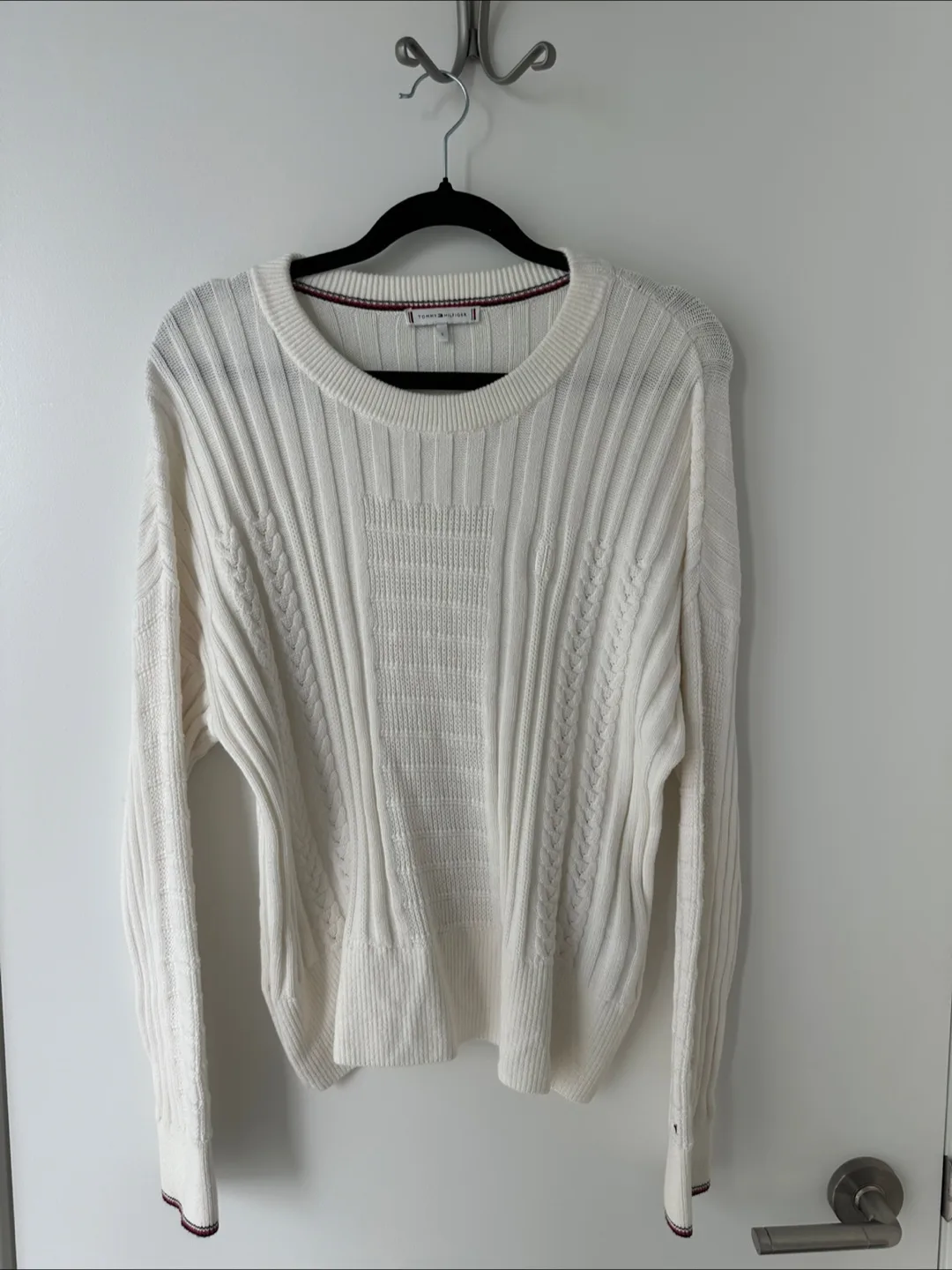 Tommy Hilfiger White Knit Sweater - Size S thumbnail