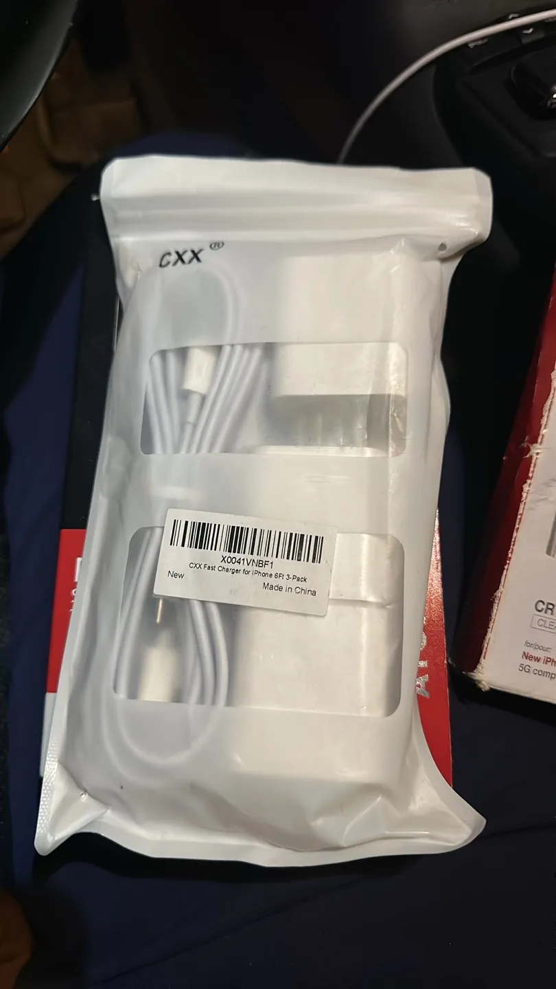 New MFI Certified CXX Fast Charger for iPhone 6Ft 3-Pack thumbnail