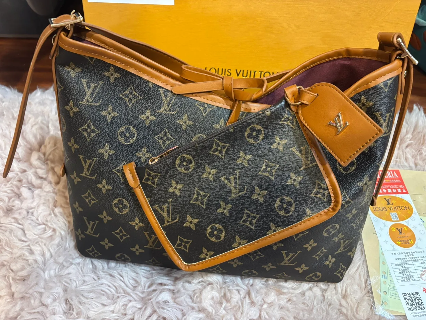 Louis Vuitton Brown Monogram Hobo Bag thumbnail