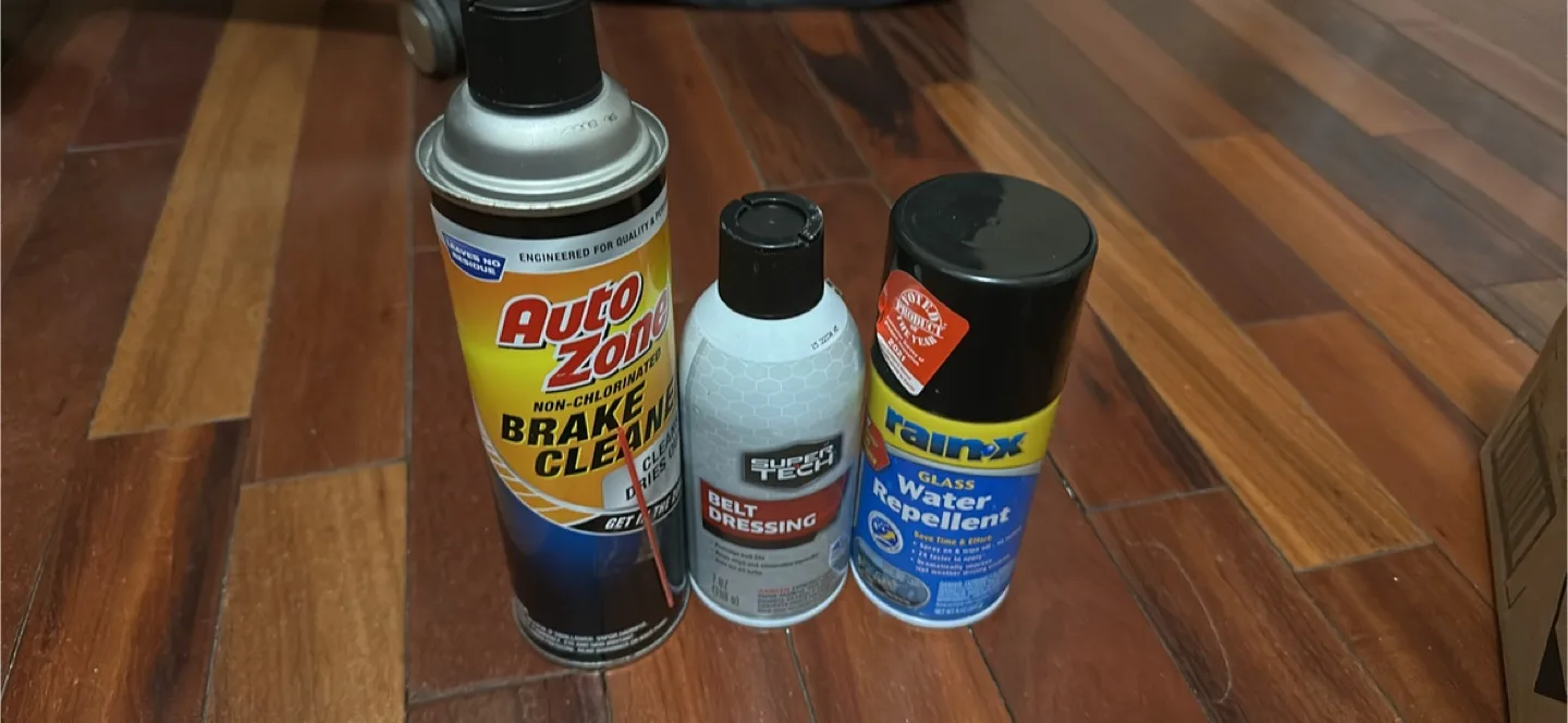 Rain-X Water Repellent, AutoZone Brake Cleaner, Belt Dressing thumbnail