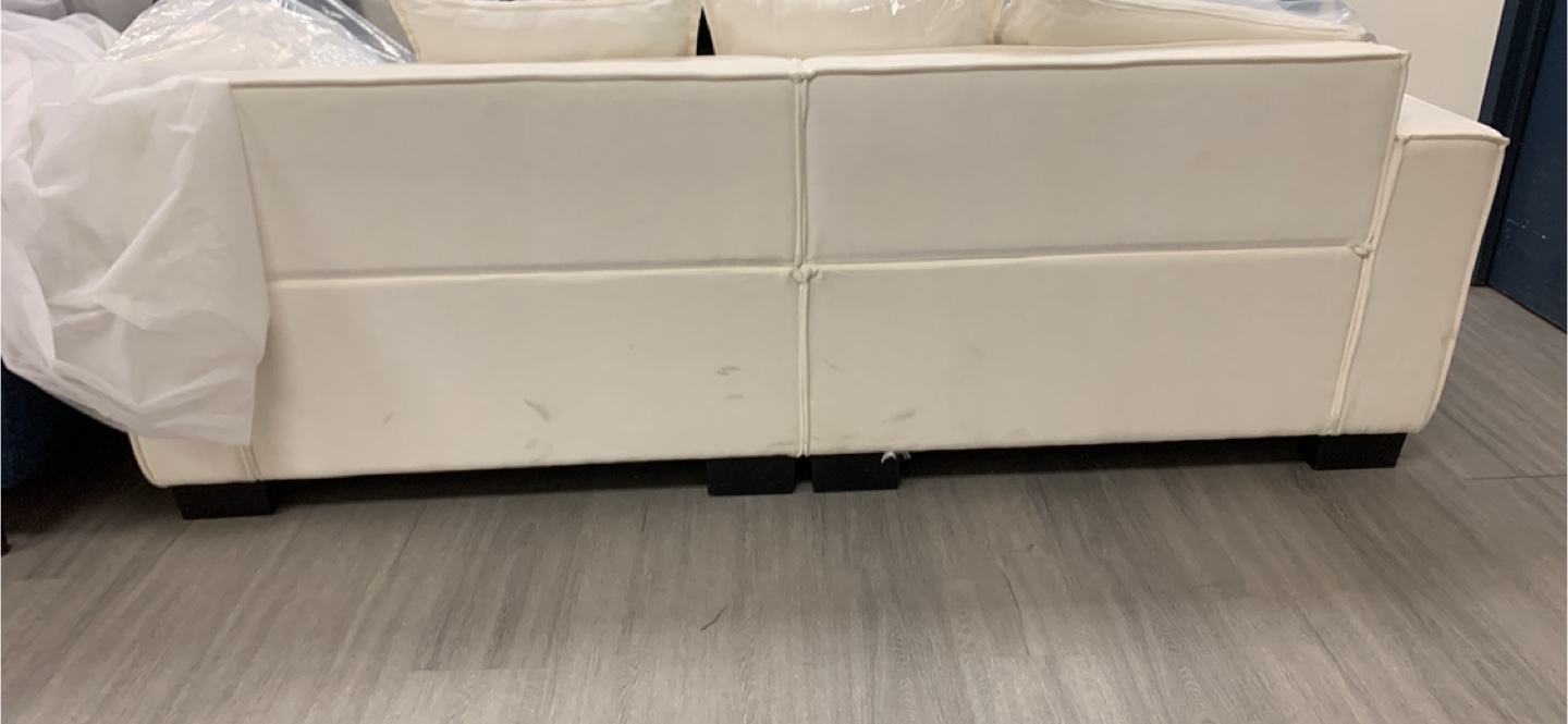 White Sofa with Cushions - photo 3