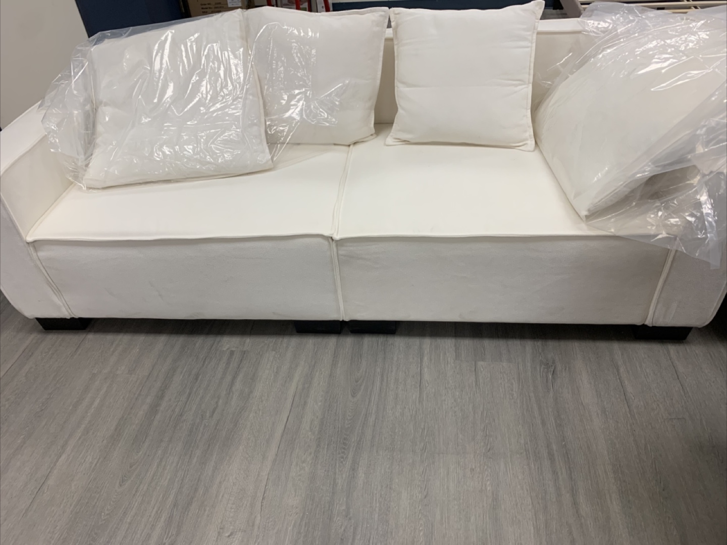 White Sofa with Cushions
