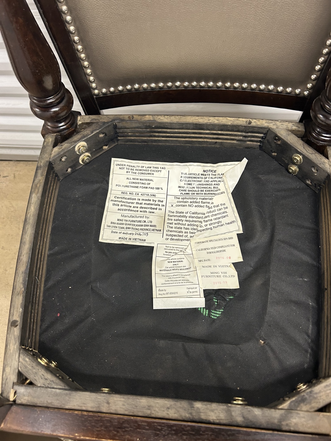 Dining Chair with Silver Studs 4pc - photo 4