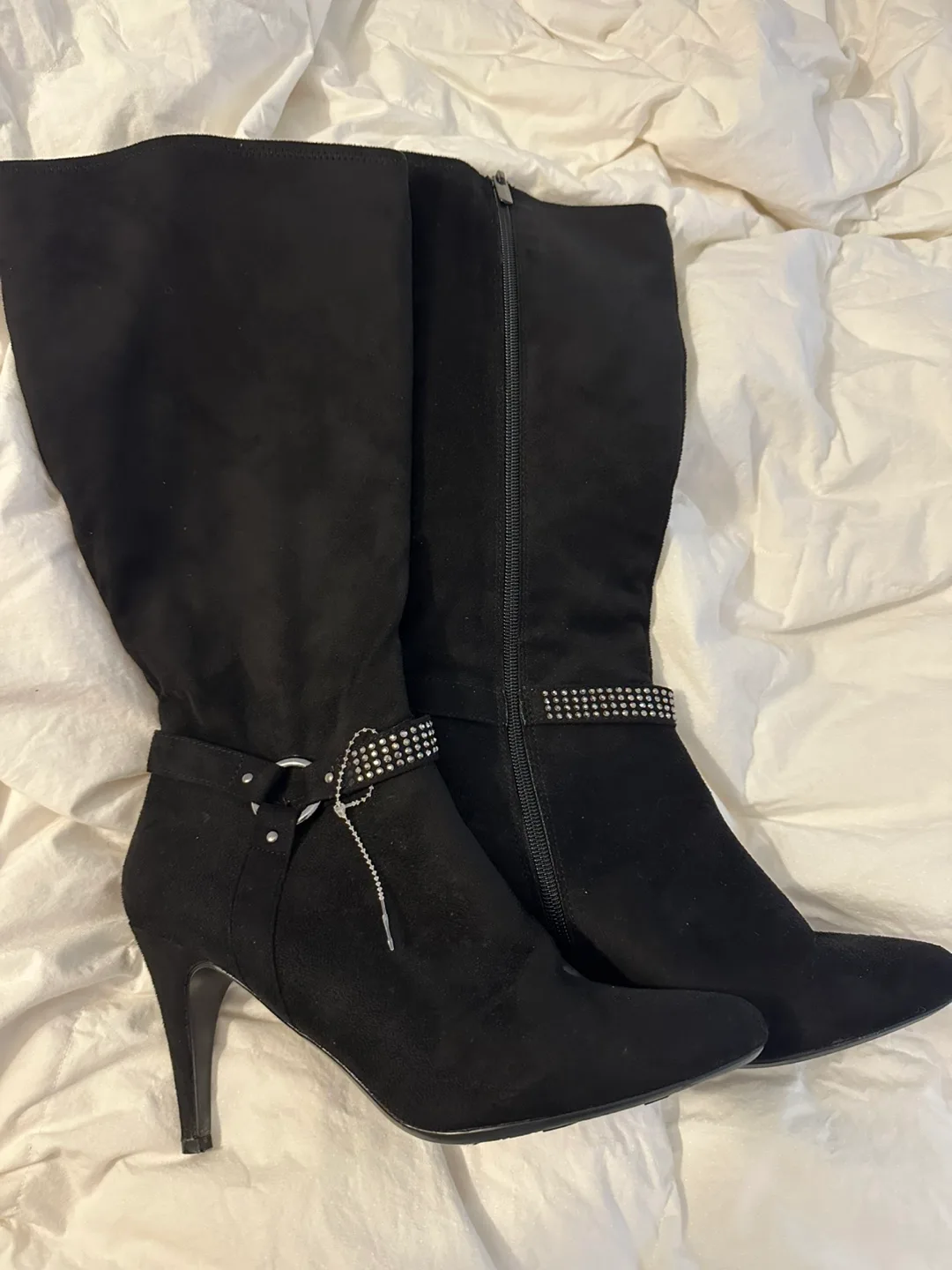 Black Suede Boots - Size 8.5M thumbnail