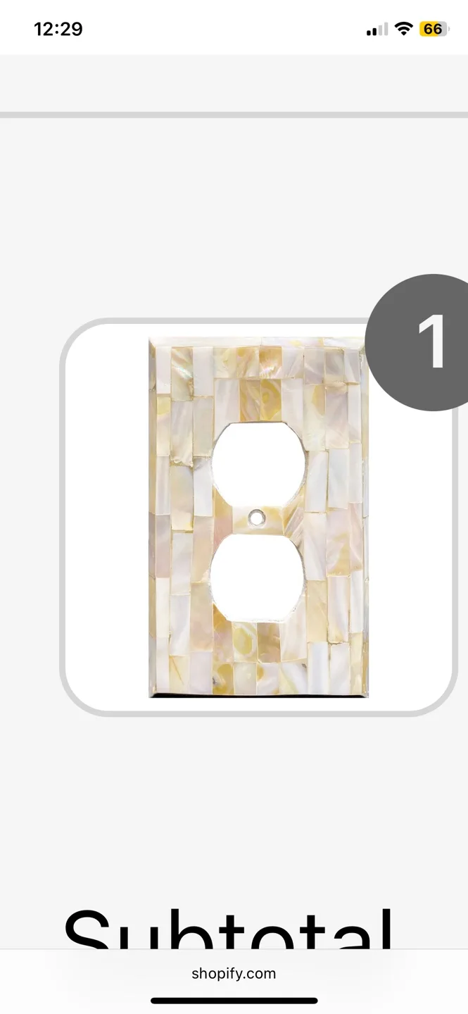 Brand new mother of pearl light switch cover thumbnail