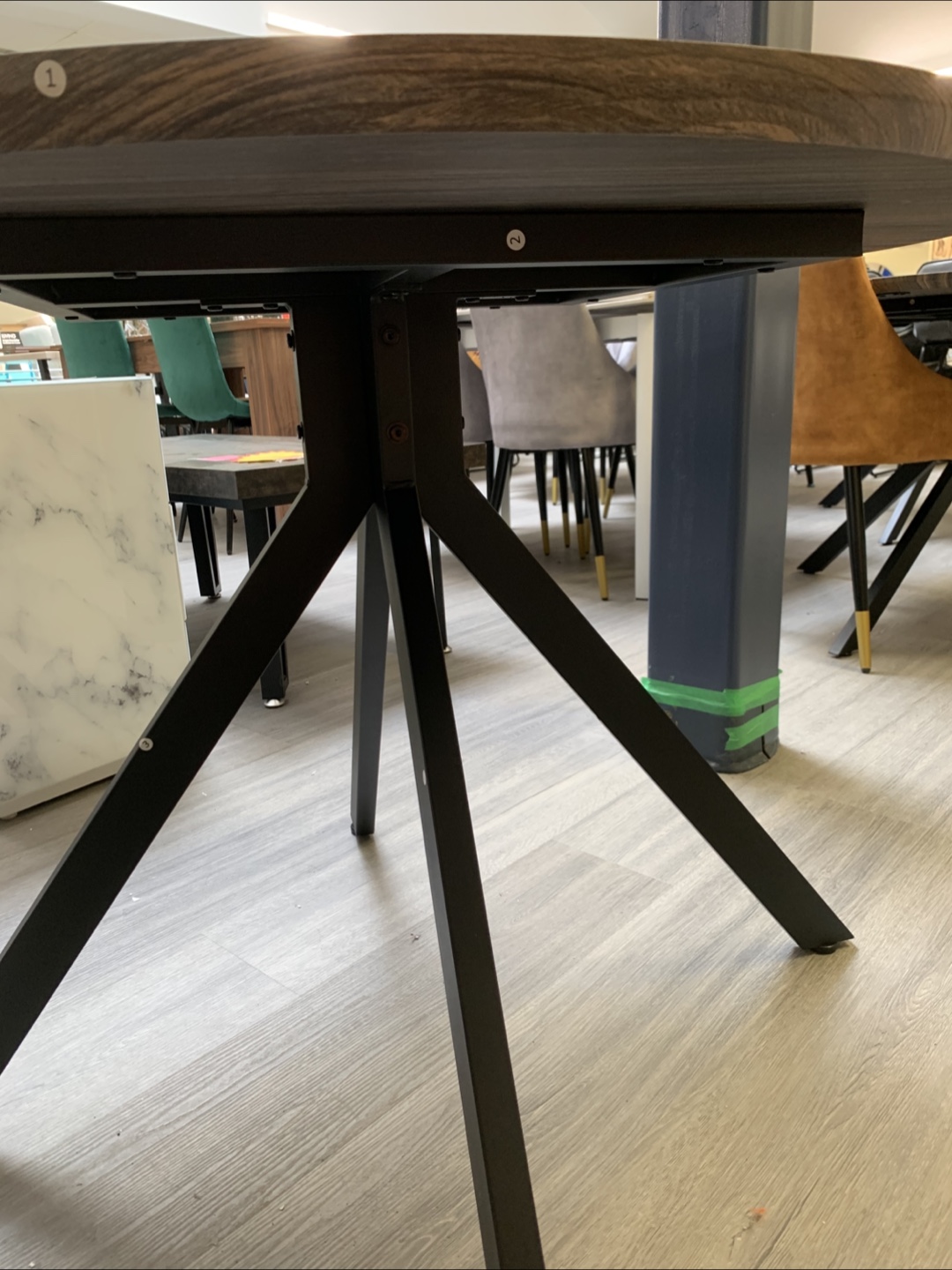 Round Dining Table - Wood & Metal - photo 4