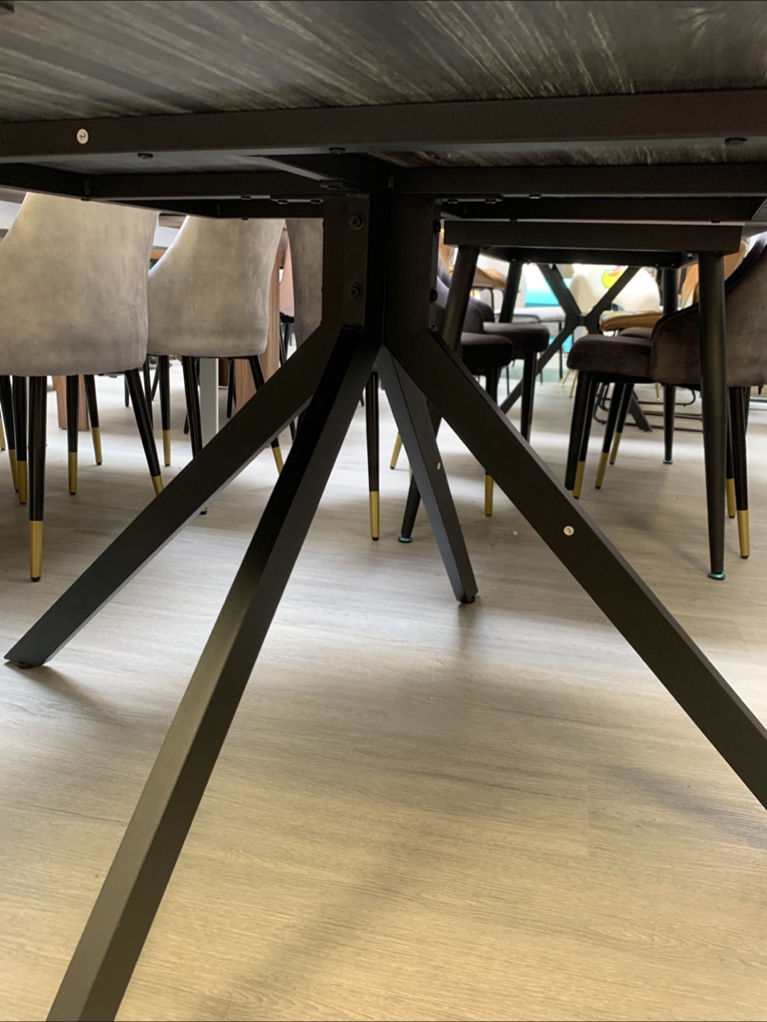 Round Dining Table - Wood & Metal - photo 2