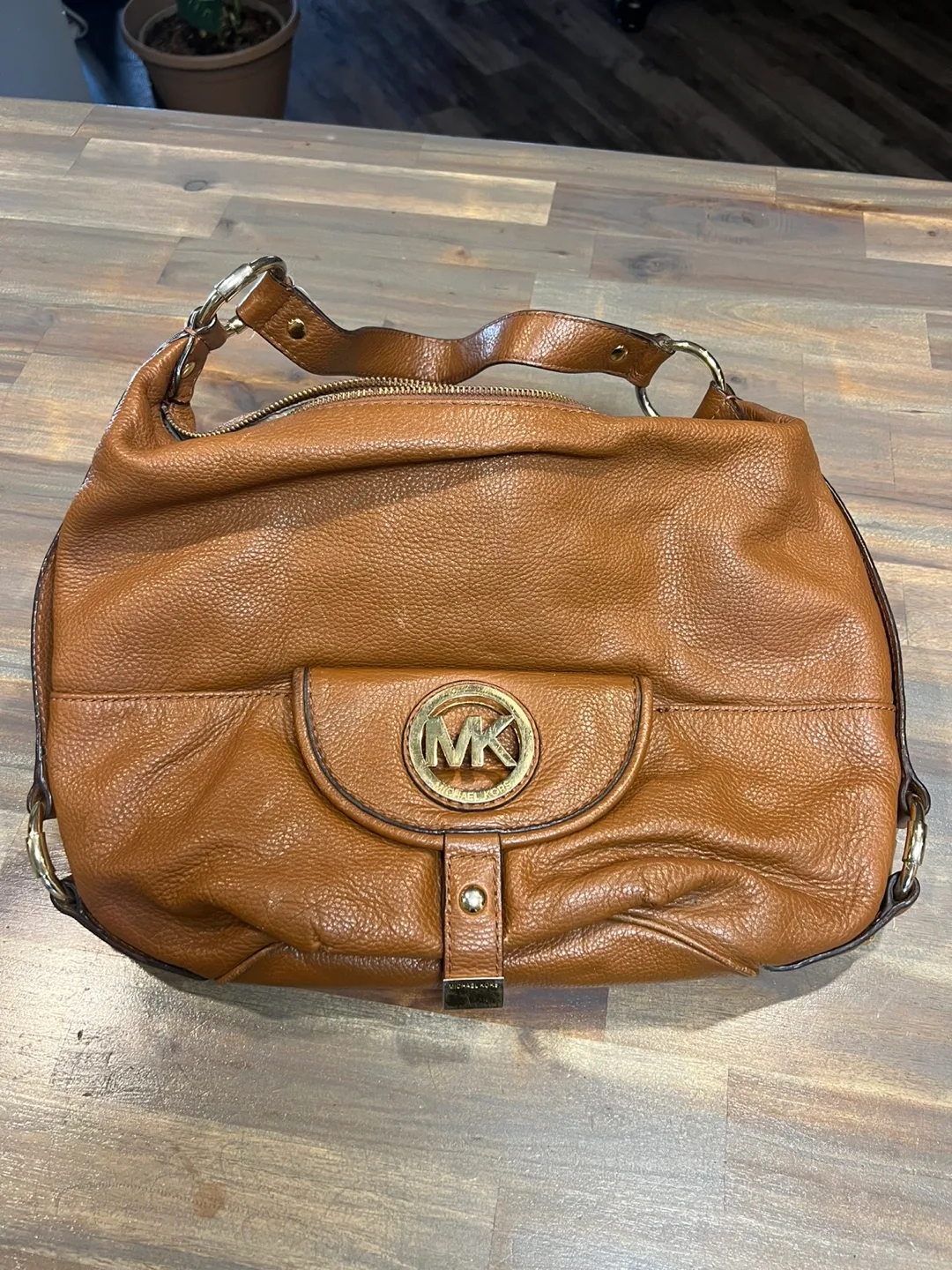 Michael Kors Brown Leather Shoulder Bag thumbnail