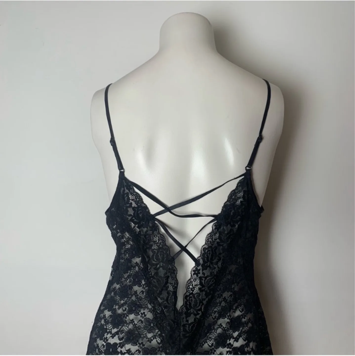 🧡Black floral lace slip medium image indicator(5)