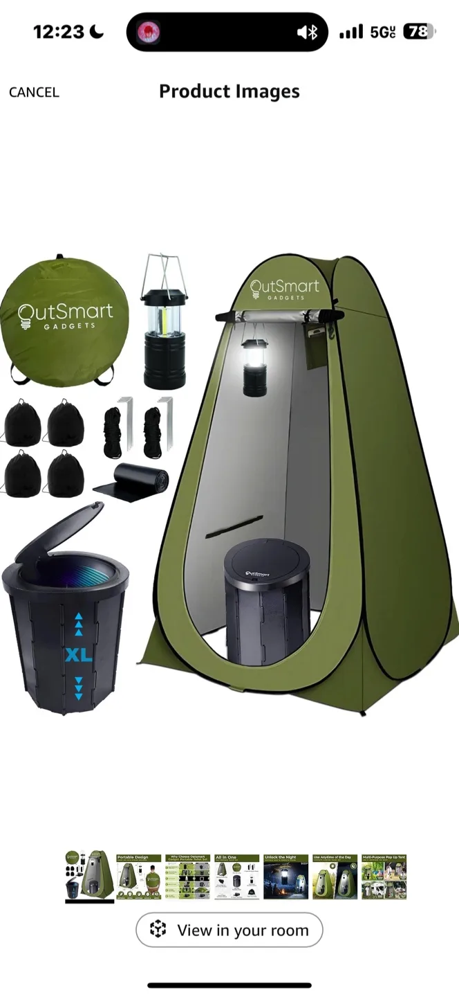 OutSmart Gadgets 24/7 Portable Toilet Set thumbnail