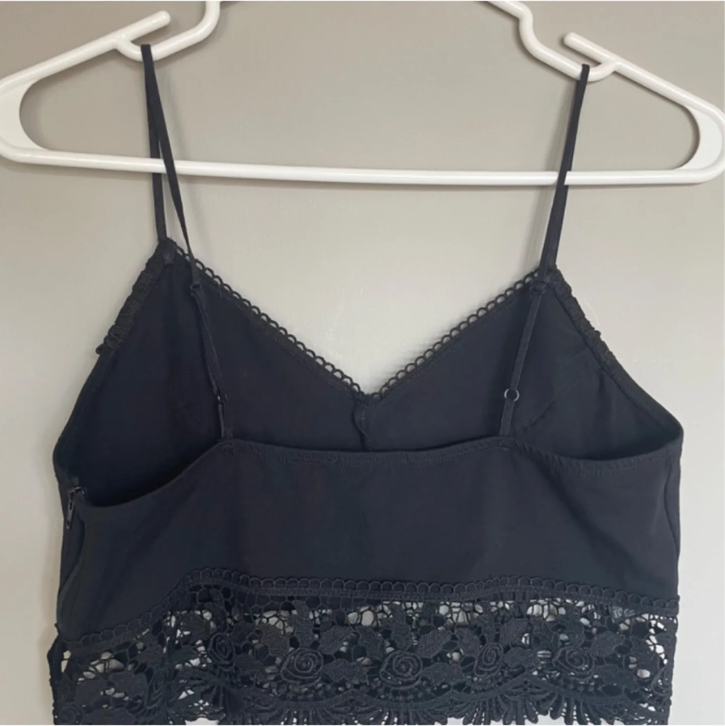🧡Topshop black crochet crop top bralette size 6 image indicator(6)