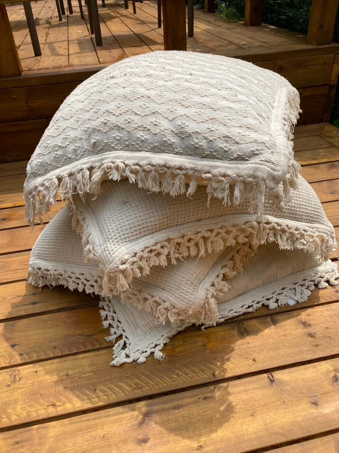 Four Oversized 100% Cotton Throw Pillows thumbnail
