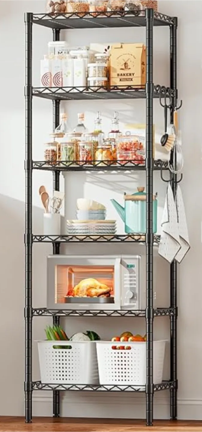 Black Metal Wire Shelving Unit thumbnail