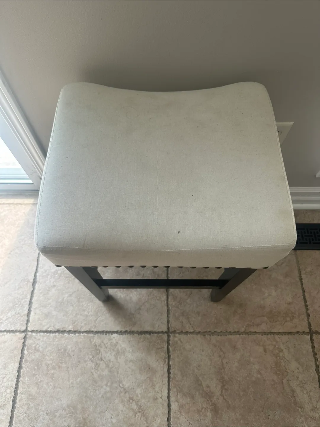 Upholstered Bar Stool with Nailhead Trim thumbnail