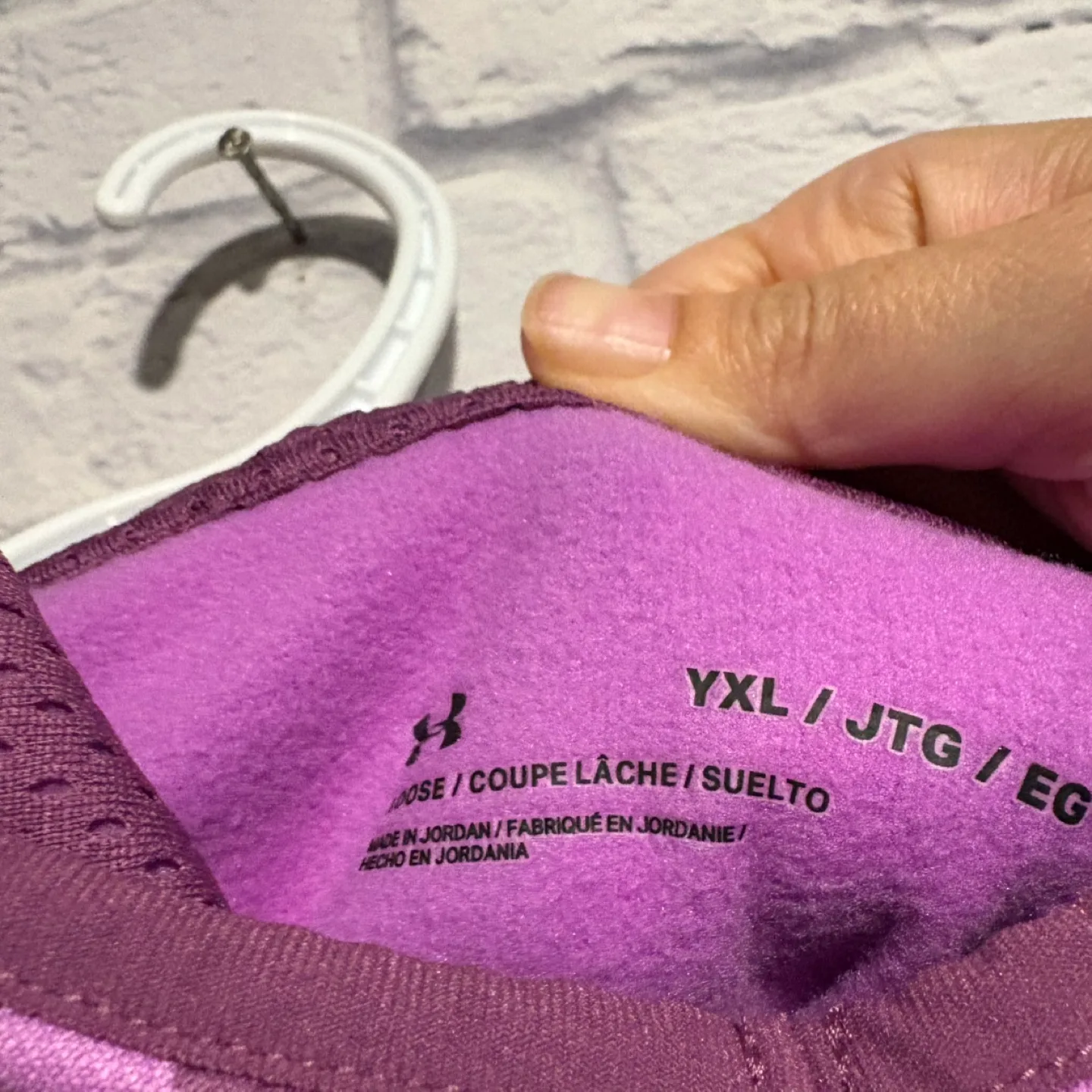 Under Armour Youth YXL Purple Camo Hoodie image indicator(6)