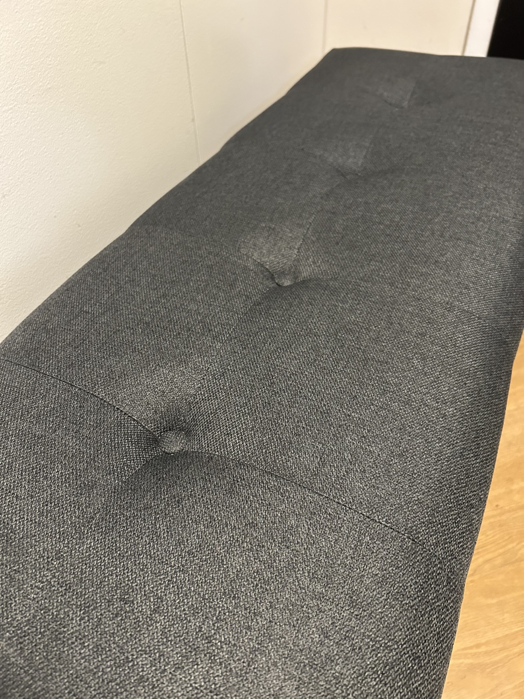 Upholstered Bench with Wooden Base - photo 2