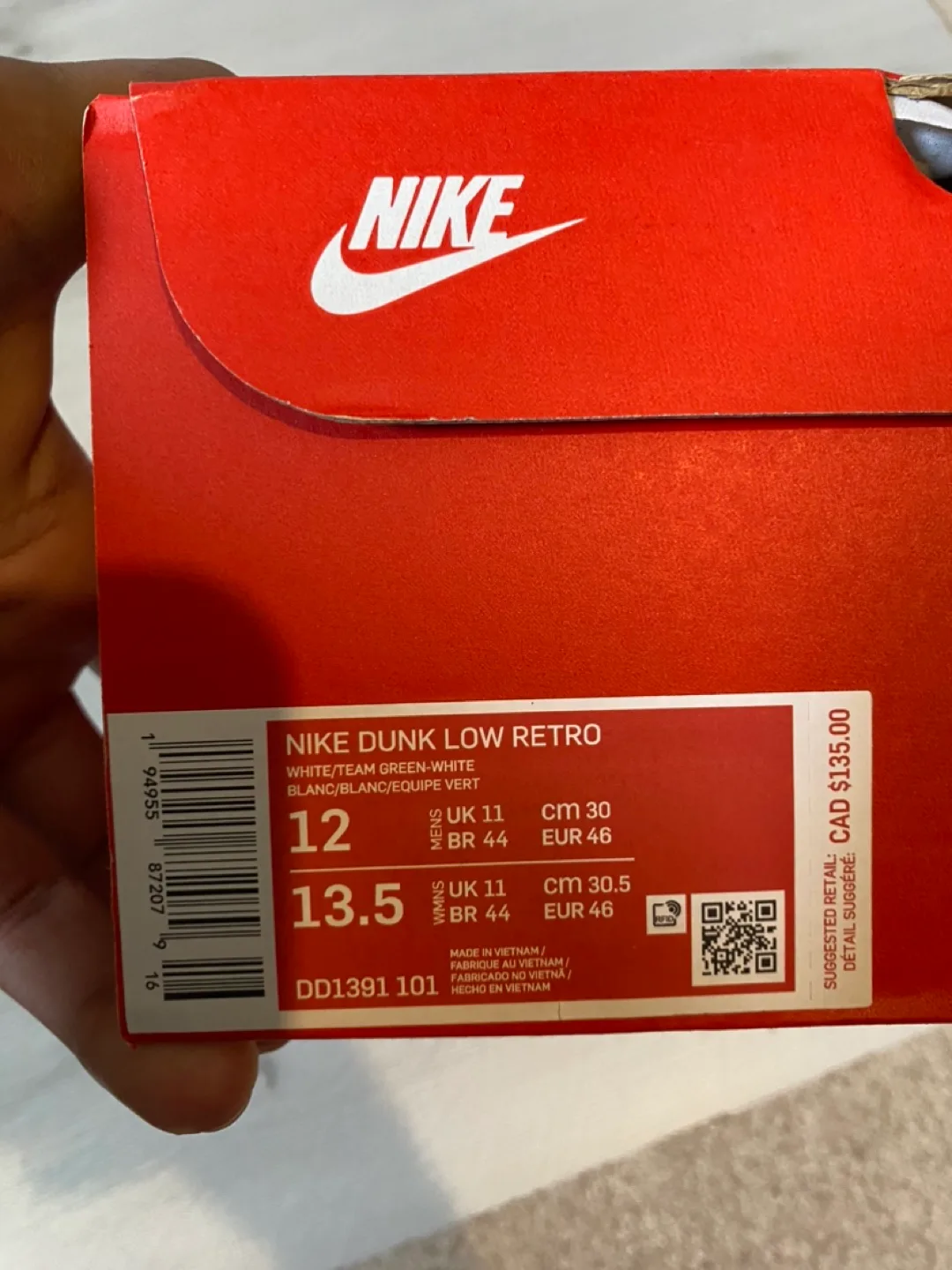 New Nike Dunk Low Michigan State, Size 12 image indicator(2)