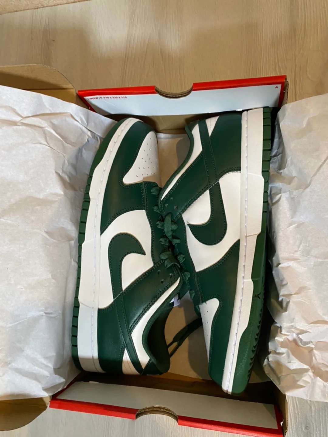 New Nike Dunk Low Michigan State, Size 12 thumbnail