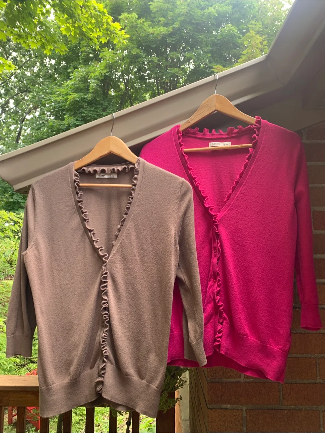 Cute Ruffled Old Navy Cardigans- Size L thumbnail