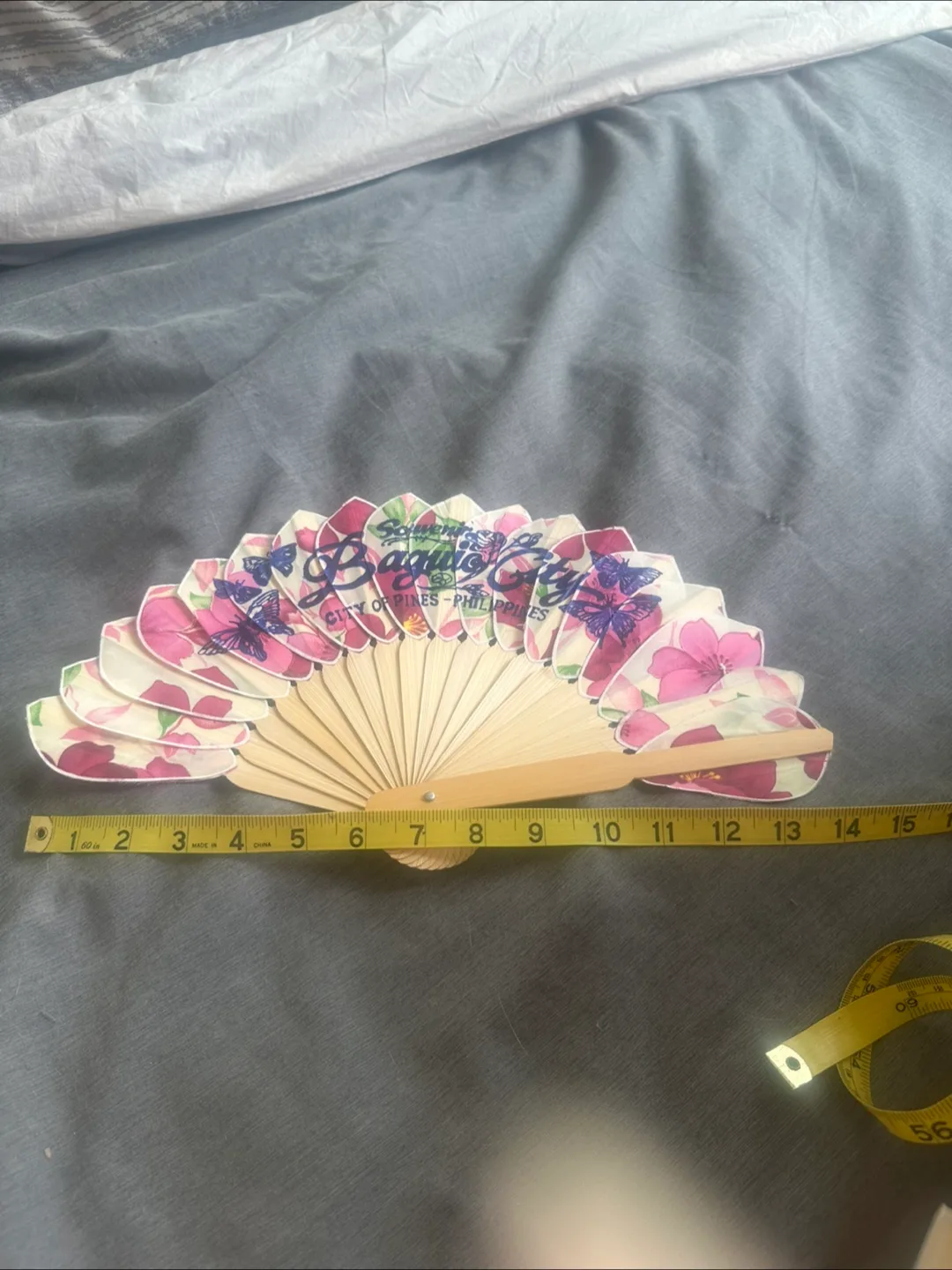 🧡Souvenir Hand Fan - Baguio City Philippines thumbnail