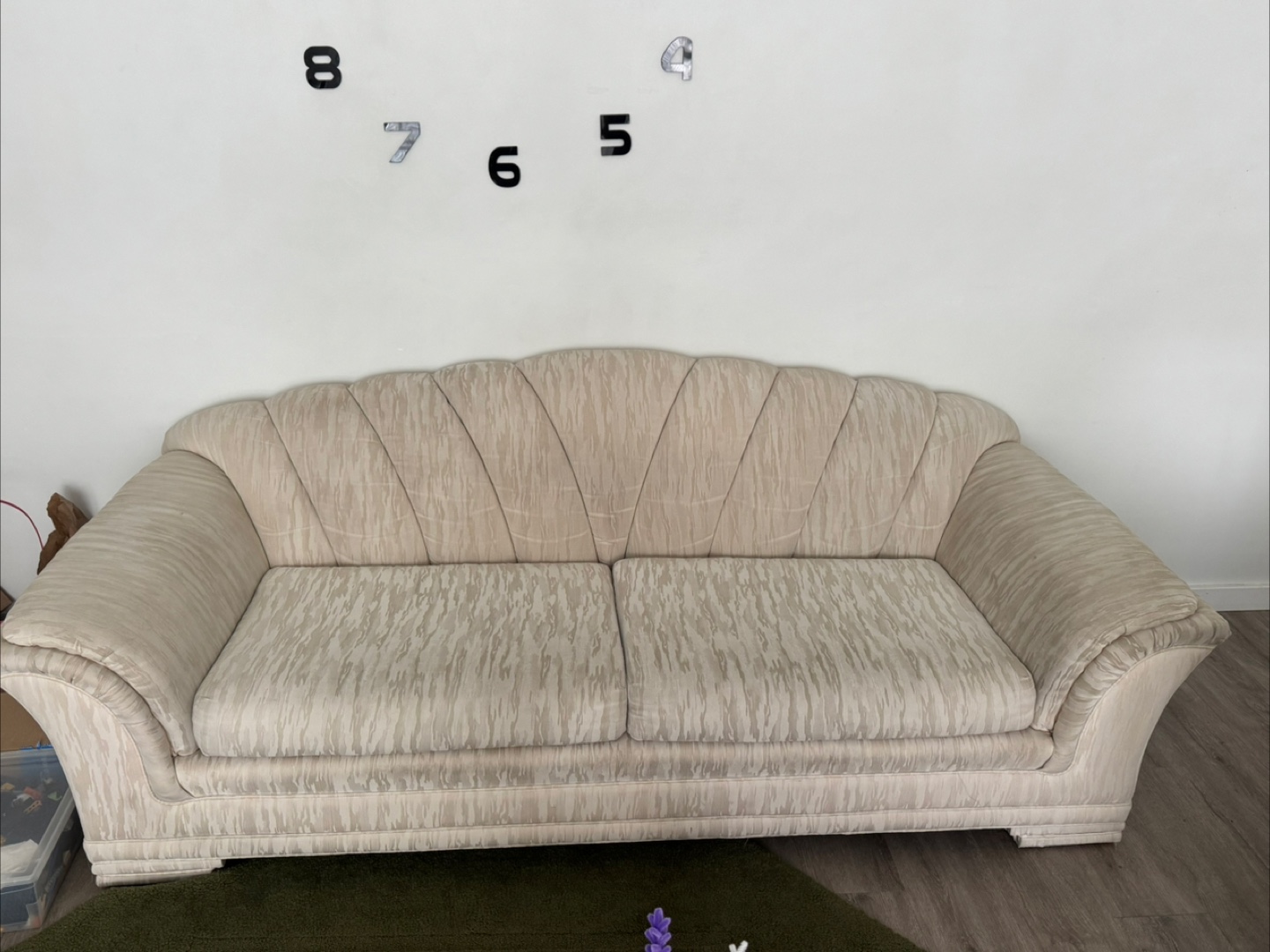 2 Cream Loveseat Sofa - photo 2