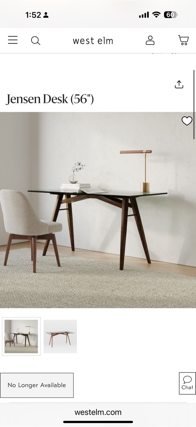 Free USED West Elm Jensen Desk (56")