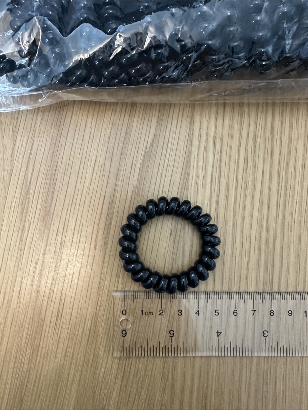 Black Spiral Cord Hair Ties