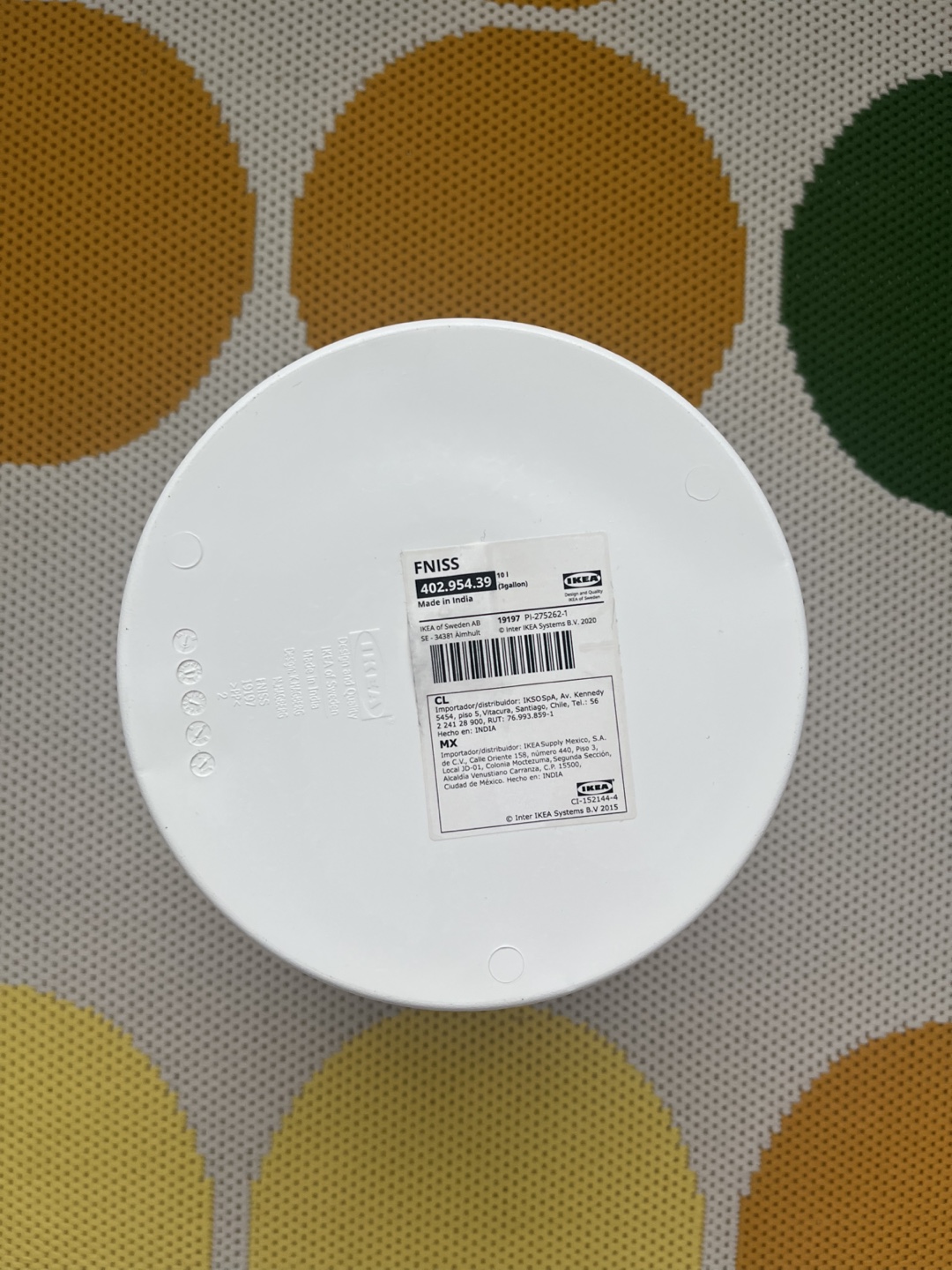 IKEA FNISS White trash bin/can - photo 3