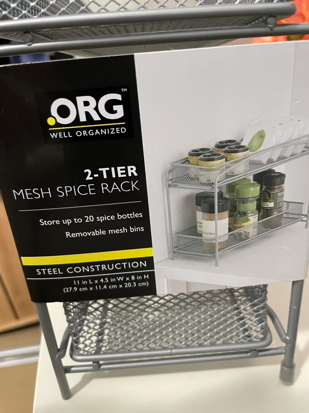 ORG 2-Tier Mesh Spice Rack thumbnail