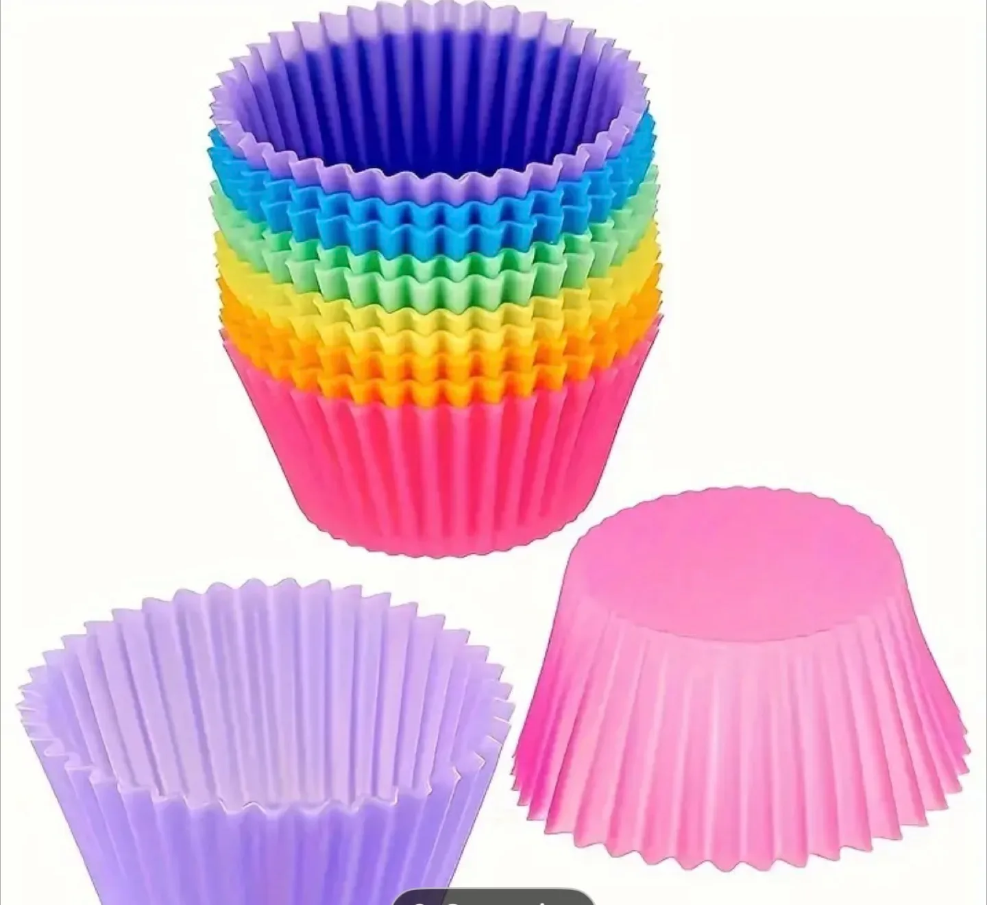 12-Piece Rainbow Silicone Cupcake Liners image indicator(2)