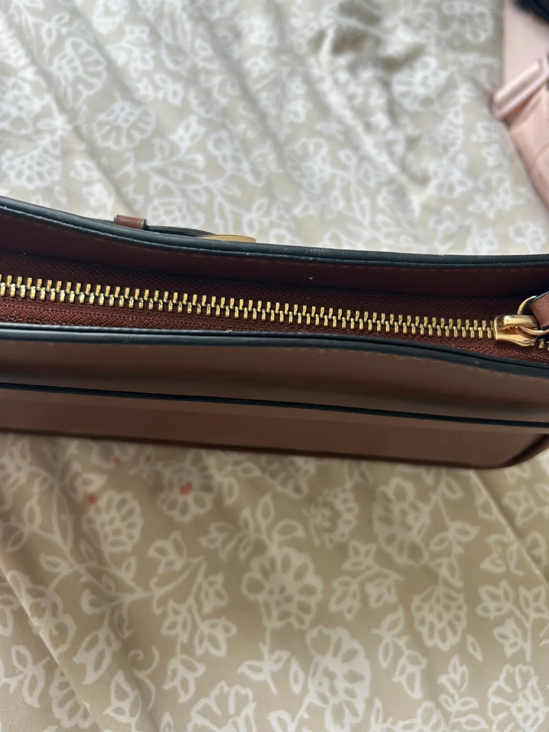 Brown faux leather H&M bag image indicator(3)