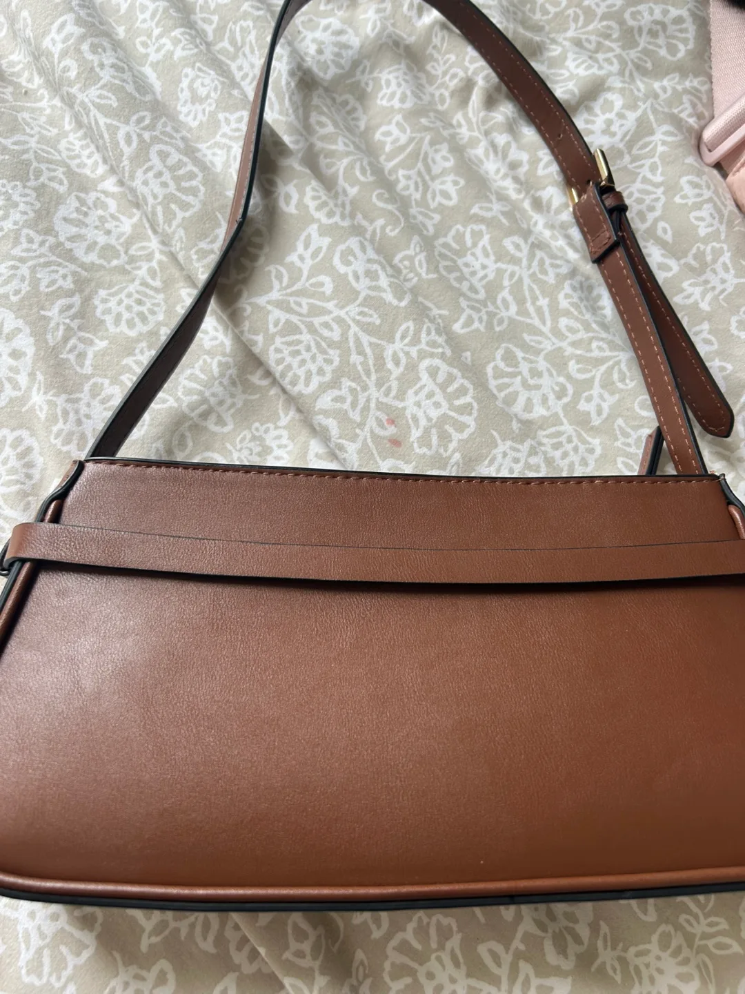 Brown faux leather H&M bag image indicator(2)