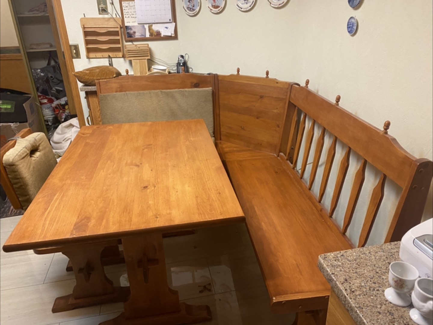 Wooden Dining Nook Set - photo 4