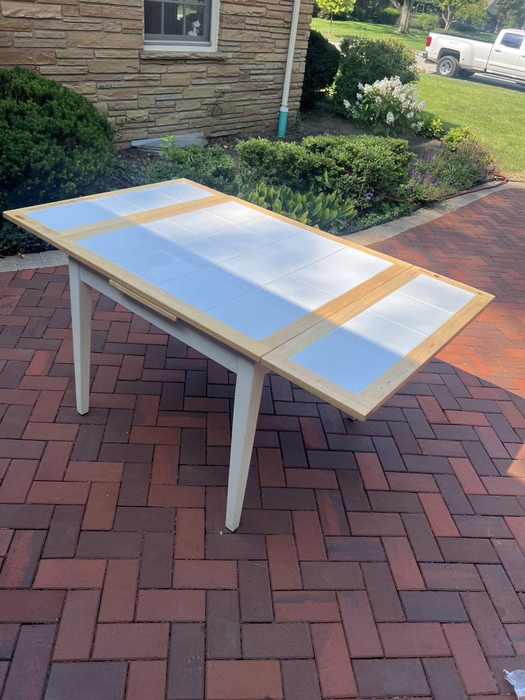 Extendable Tile Top Dining Table