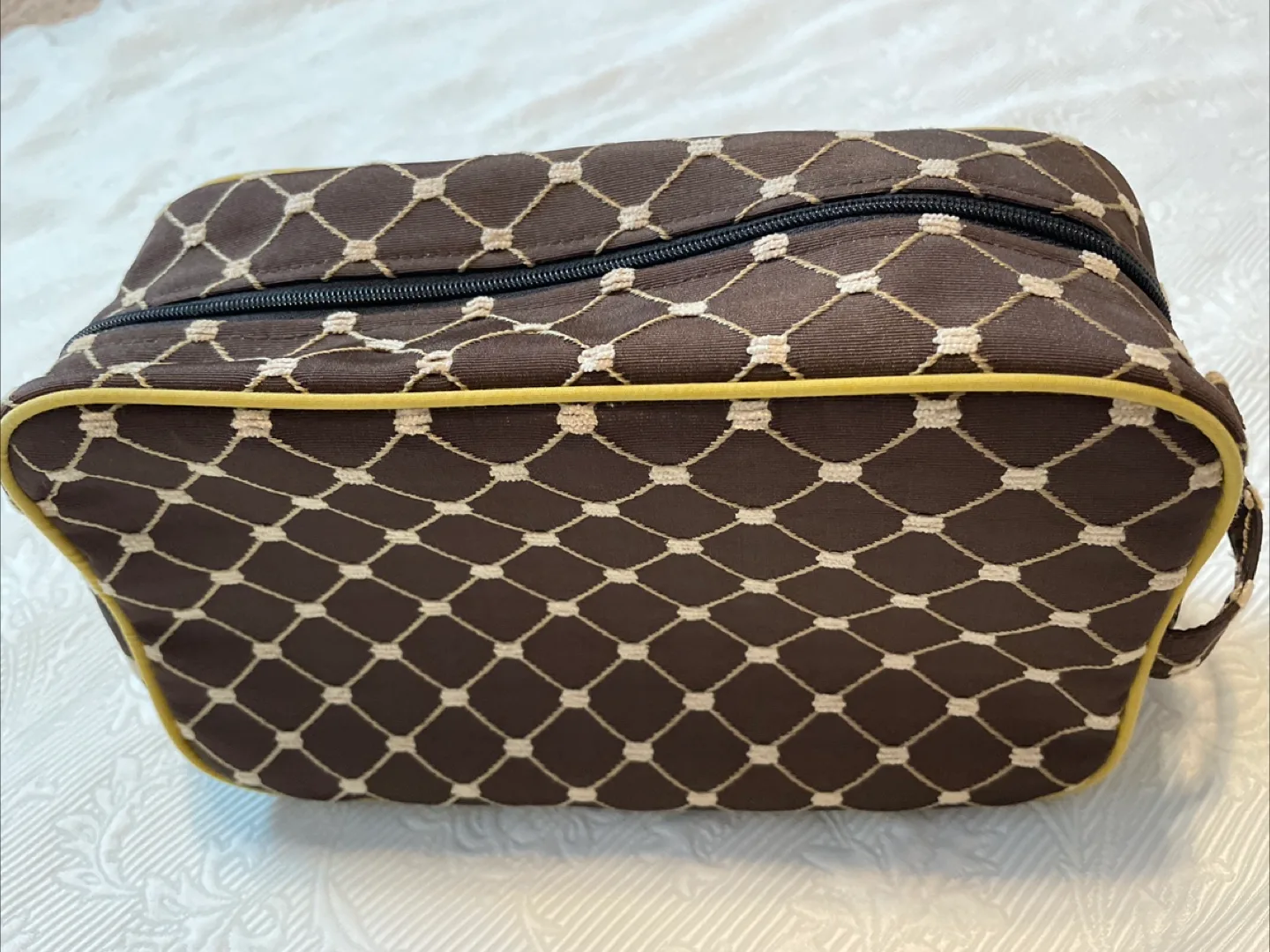 Brown Patterned Travel Toiletry Bag image indicator(2)