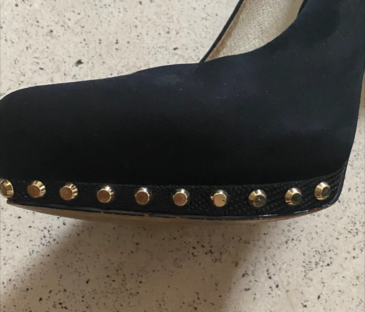 Michael Kors Black Suede Heels, 9.5 image indicator(6)