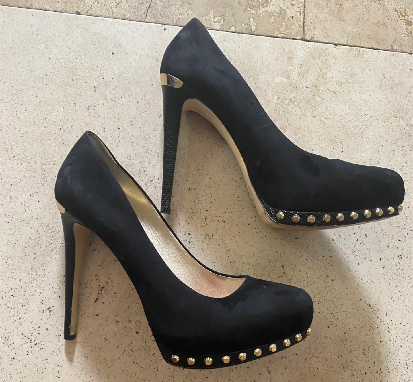 Michael Kors Black Suede Heels, 9.5 thumbnail