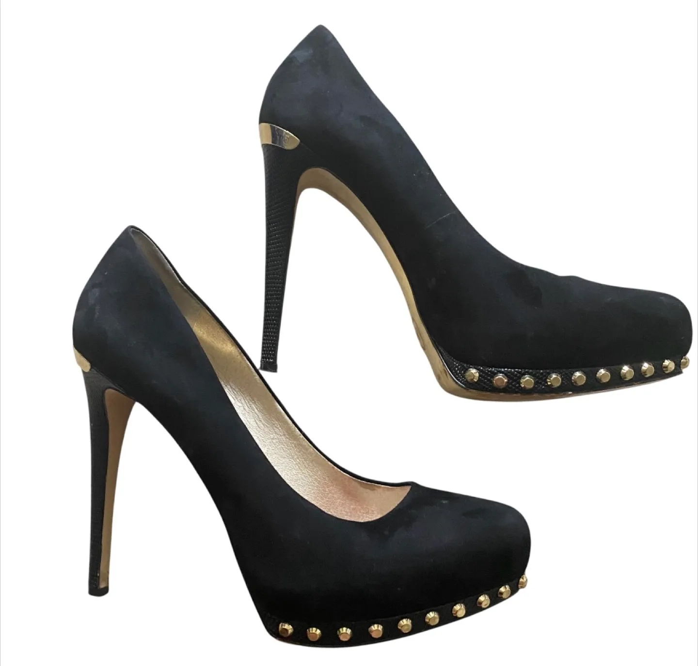 Michael Kors Black Suede Heels, 9.5 image indicator(9)