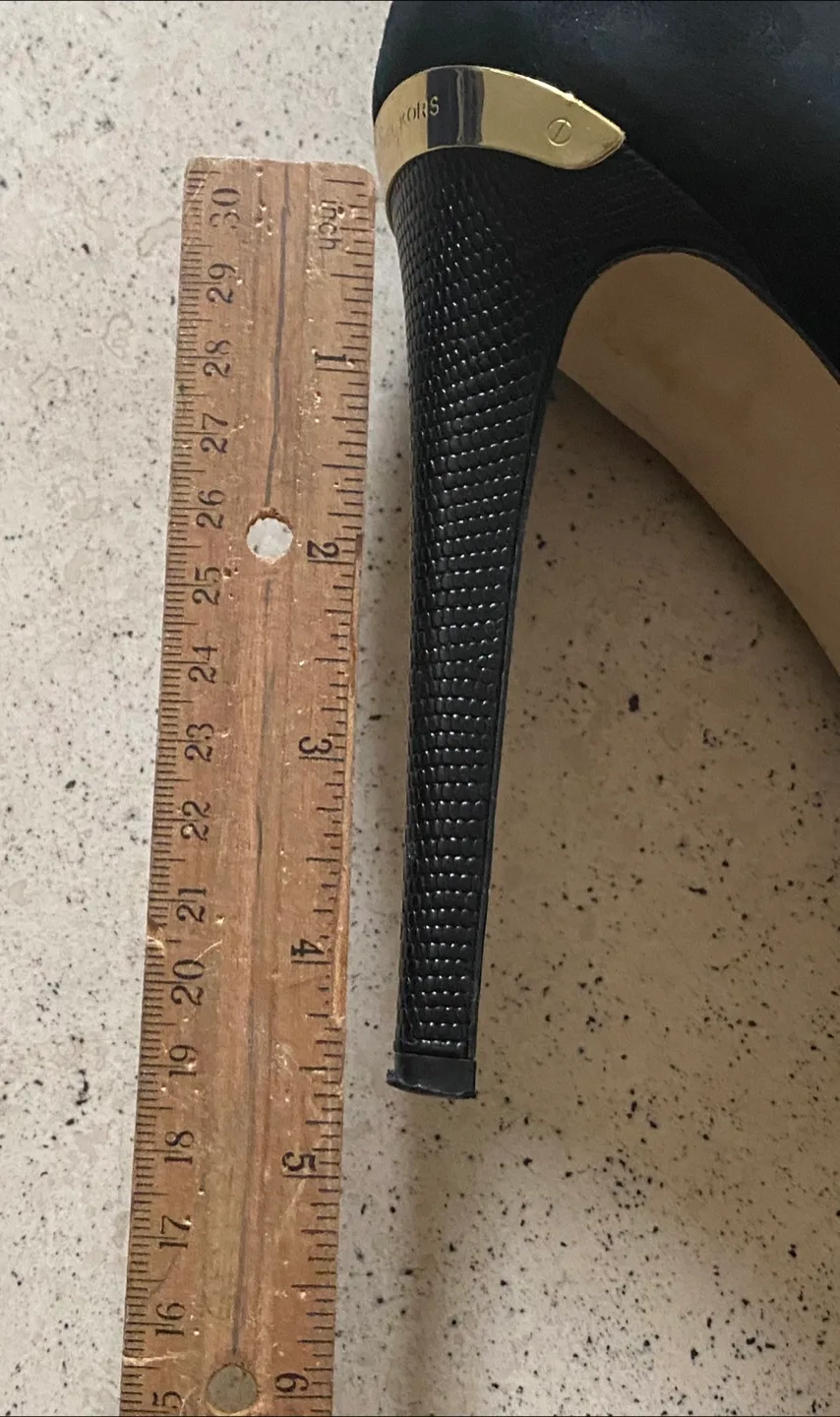 Michael Kors Black Suede Heels, 9.5 image indicator(8)