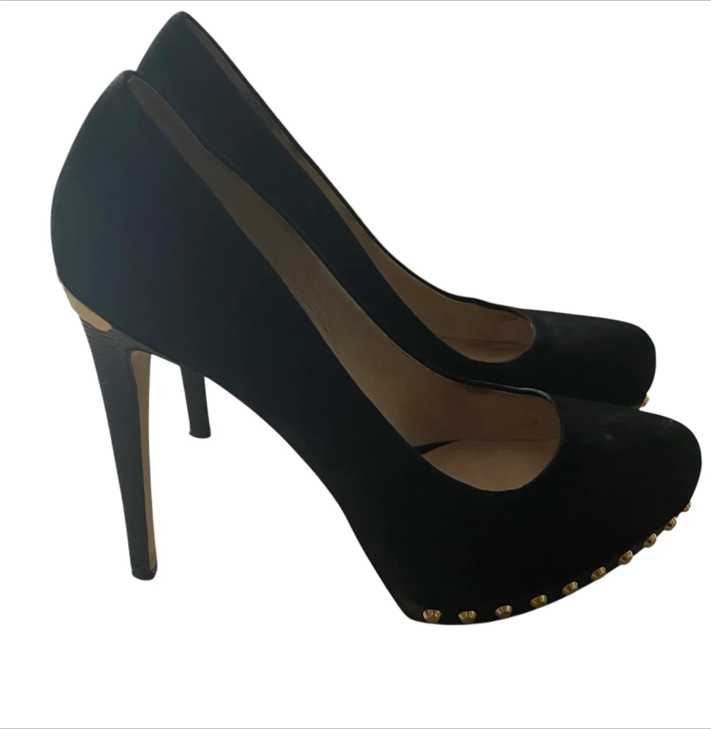 Michael Kors Black Suede Heels, 9.5 image indicator(10)