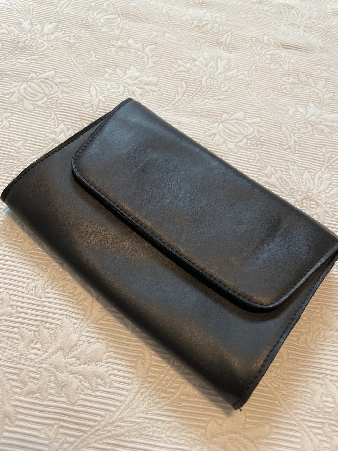 Brighton Black Leather Clutch
