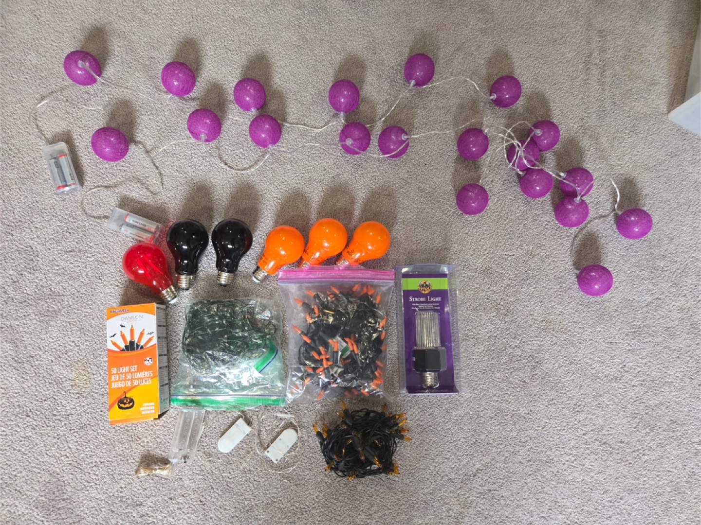 Halloween Light Set with Extra Bulbs