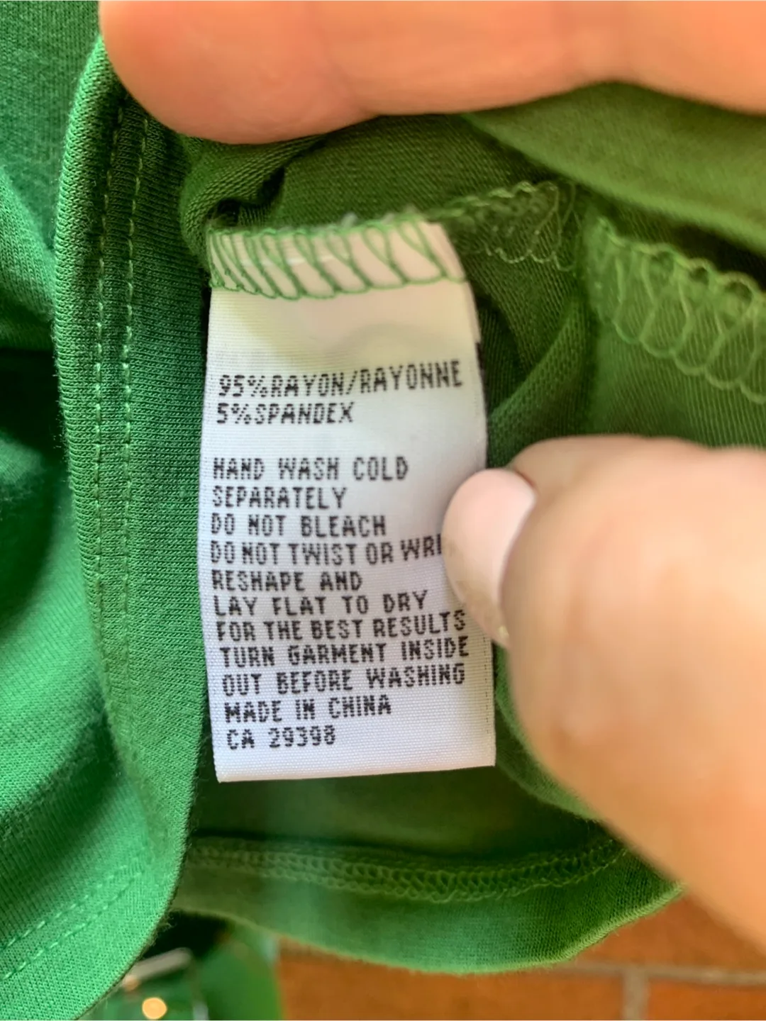 Rino Rossi Green V-Neck Top - Size M image indicator(7)