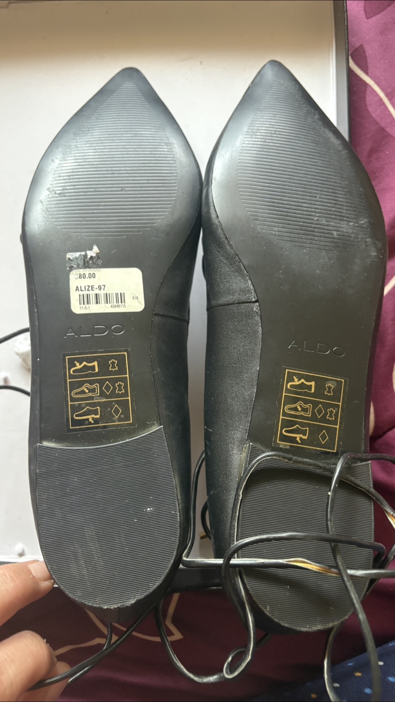 Aldo Alize-97 Black Lace-Up Flats - Size 8.5 - photo 2