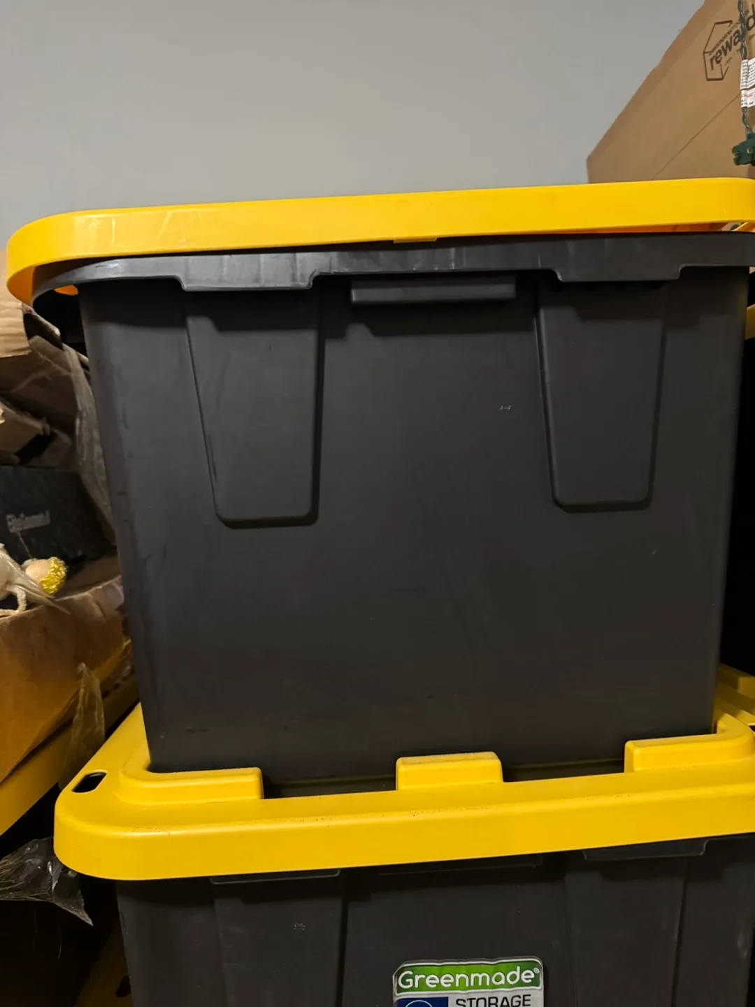 10 Greenmade 27 Gal Storage Tote - Black/Yellow thumbnail