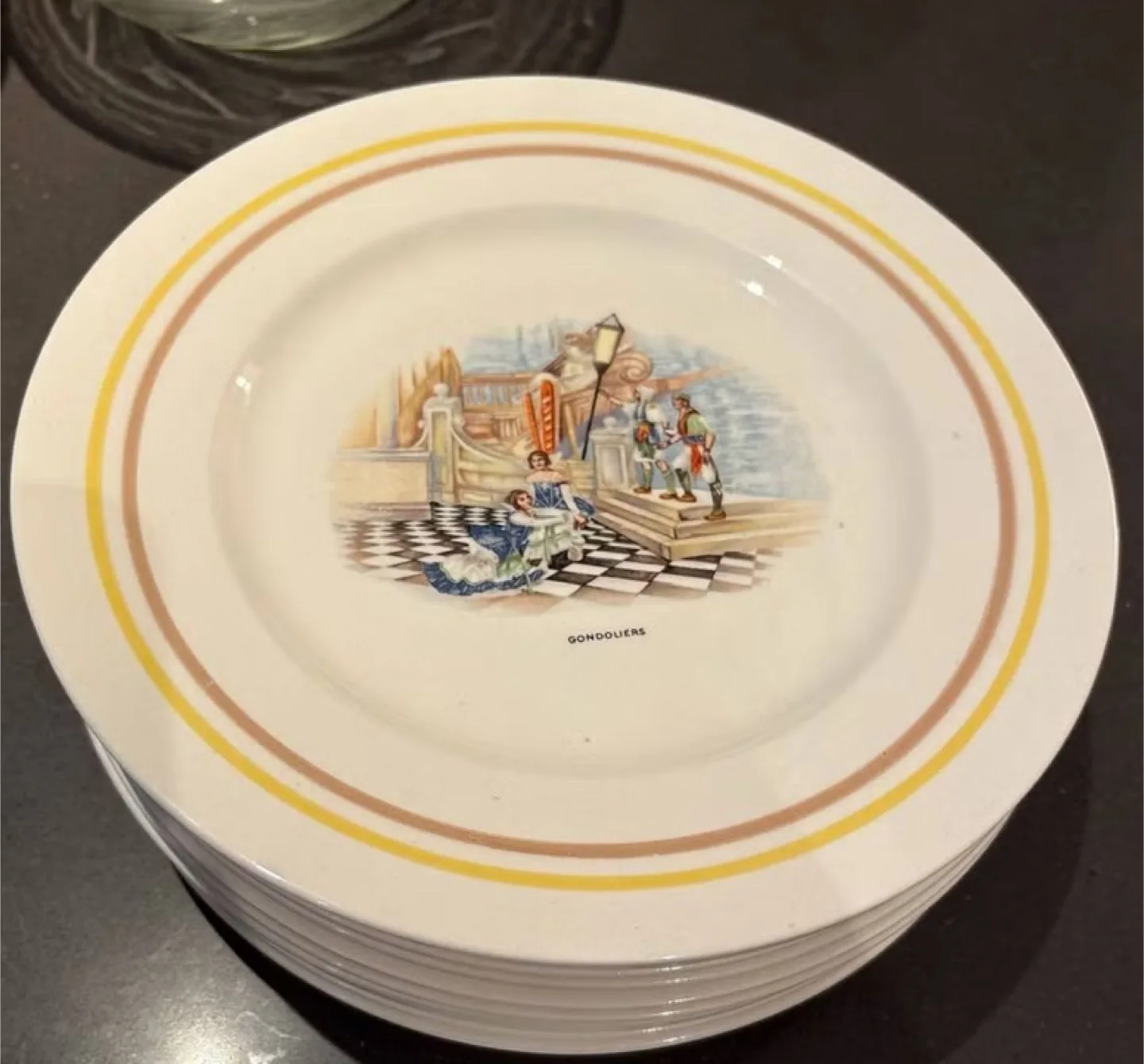 12 Vintage Gondoliers Decorative Plate thumbnail