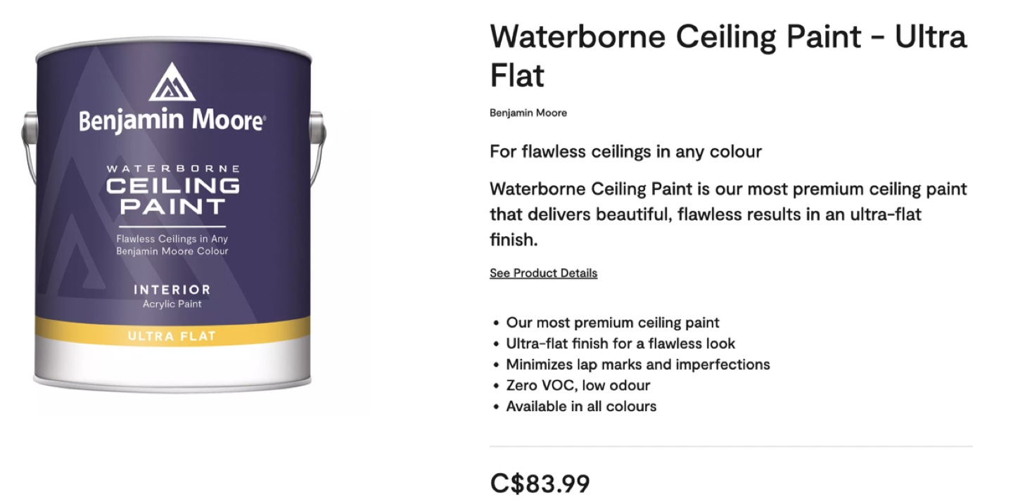 Benjamin Moore Waterborne Ceiling Paint - Ceiling White - photo 2