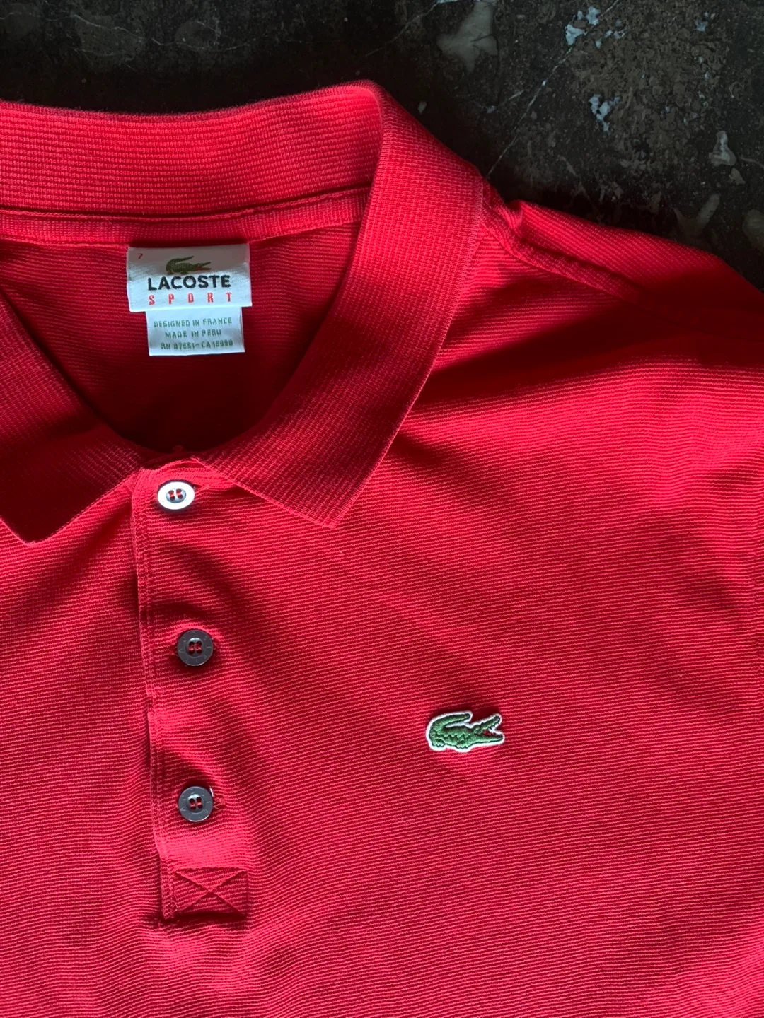 Lacoste Men’s Red Polo Shirt - Size 7 image indicator(2)